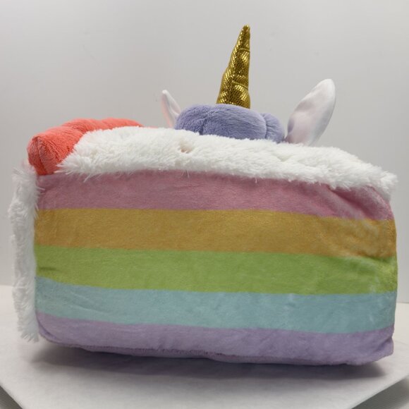 Squishable Comfort Food Unicorn Cake 15" Plush Pillow Rainbow Large Stars - Picture 3 of 14